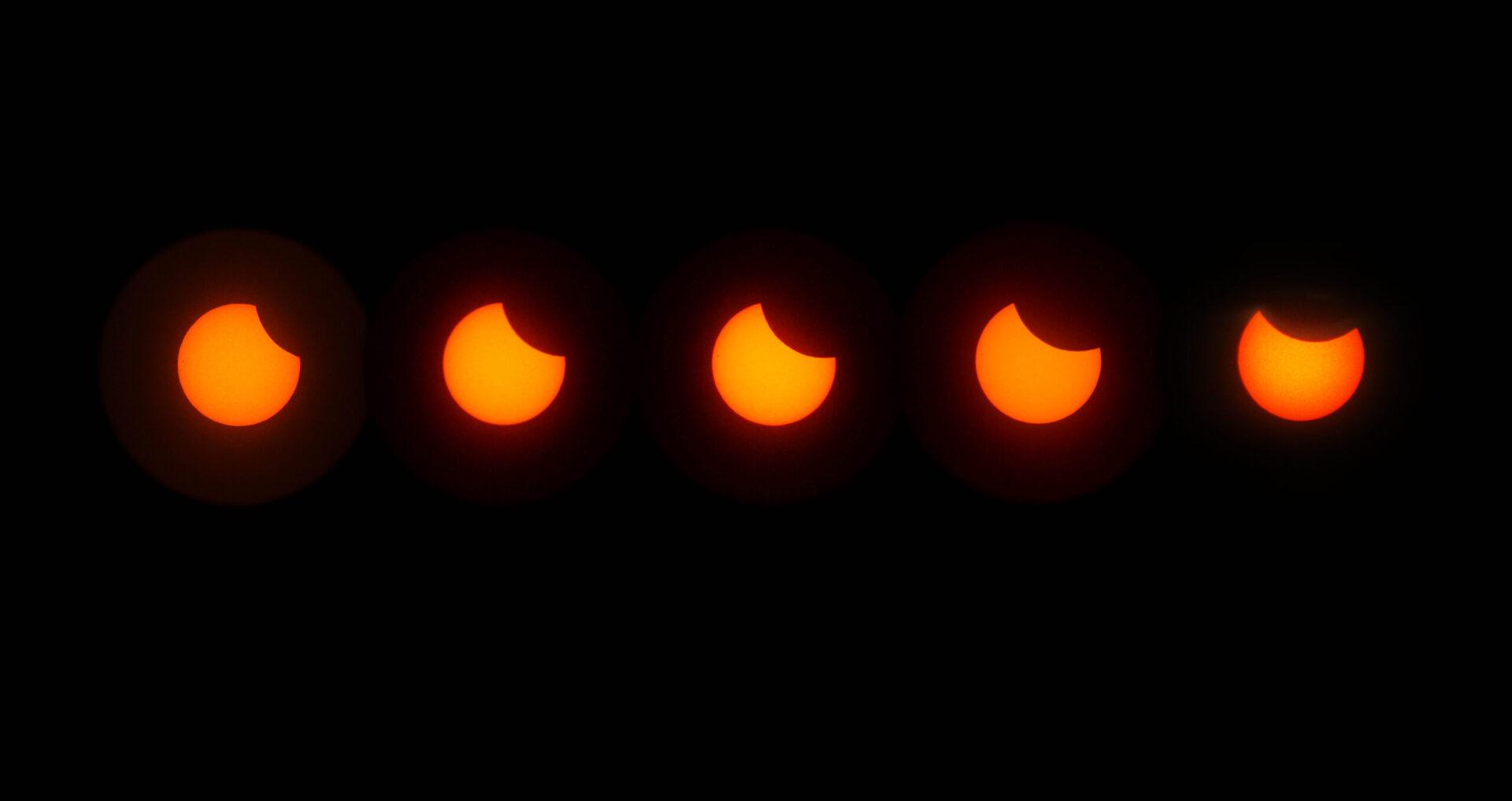Eclipse parcial de Sol, visto desde León.