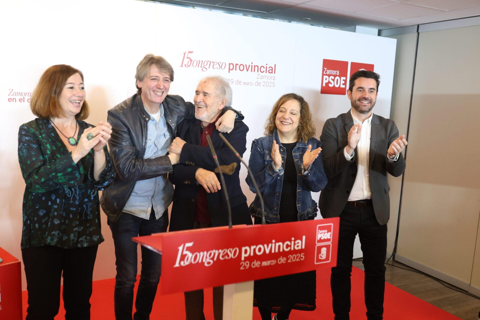 Carlos Martínez y la presidenta del Congreso de los Diputados, Francina Armengo, asisten al XV Congreso Provincial del Partido Socialista de Zamora
