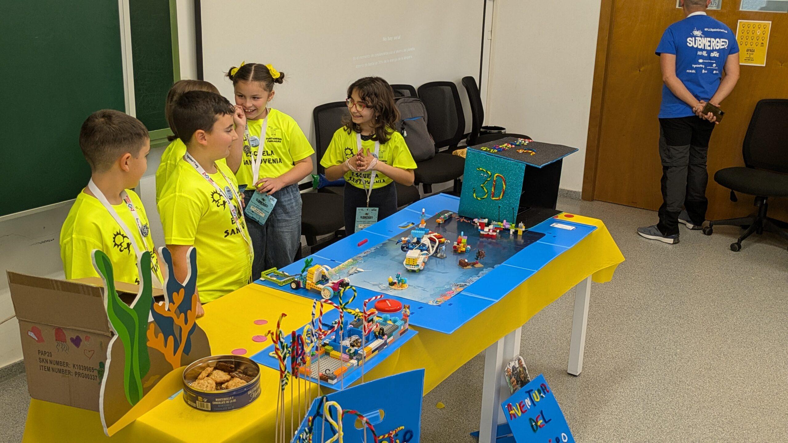 Alumnos del CRA Villacedré en la gran final de la First Lego League España. / JCYL