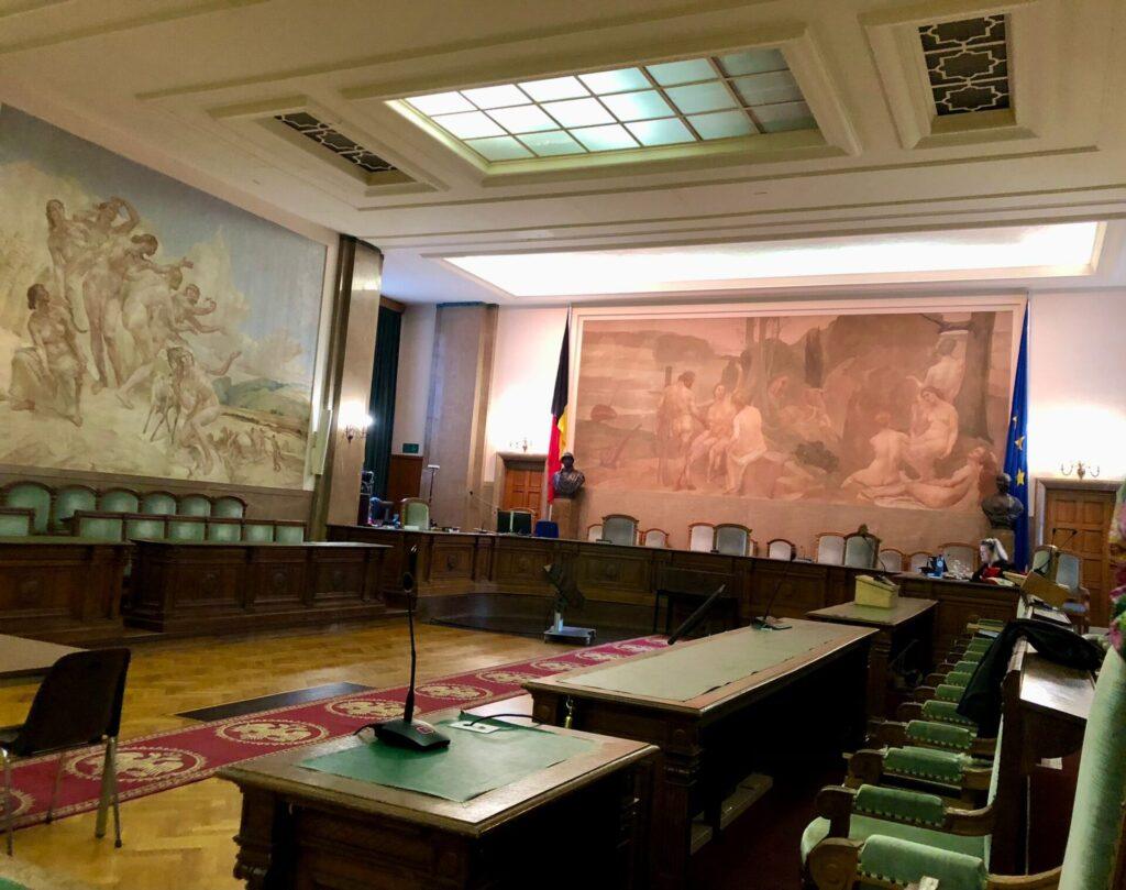 Sala del Palacio de Justicia de Bruselas.